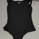 Avidlove Bodysuits for Women Square Neck Body Suit Double Lined Tank Top Bodysuit Soft (Small, Black)
