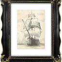 Simon's 11x14 Picture Frame Matted to 8x10, Black Gothic Frames for 11x14 Posters Photos Certificates, Vintage Gallery Wall and Tabletop Decor