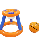 Inflatable 2-IN-1 Game Basketball & Ring Toss, 21.65in x 19.69in