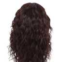 GNIMEGIL Long Brown Wigs for Men Synthetic Layered Wavy Cosplay Party Wig 70s 80s Punk Rocker Party California Wig with Bangs