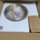 Bagood 8 Inch Gold Semi Flush Mount Ceiling Light Fixture Clear Glass Globe Ceiling Light Fixture Modern Hallway Light Fixtures Mid Century Ceiling Light Brass Finish for Entryway Bedroom (Bulb Incl.)