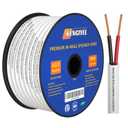 Speaker Wire 12 Gauge 50FT, Electrical Wire,12 AWG Stranded PVC Extension Cord, 12V Low Voltage/Tinned Copper/Flexible Cable for Automotive Wiring, Lamp Cord, Marine Cable-CCA