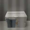 Essentra Home White Marble Kitchen Utensil Holder for Countertop, Rectangular Utensil Crock with Two Compartments. (9" x 4.5" x 6.5" Rectangular)