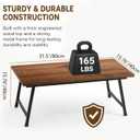 Rectangular Folding Coffee Table Perfect for Small Spaces Walnut, 31.5"L*15.75"W*15.75"H
