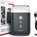 Portable Electric Razor for Men with 8,000 RPM Dual Floating Blade, 1H Charge for 60 Days, Type-C, IPX7 & Anti Pinch, Design for Daily/Travel Use, Electric Foil Shavers for Face, Black