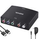 Component to HDMI Converter with 1.2 Meter HD Cable, 1080P 5RCA YPbPr to HDMI Converter