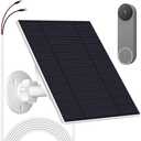 Solar Panel for Google Nest Doorbell (Battery), 5W Video Doorbell Solar Panel Charger with U Shape Port, IP66 Waterproof, 360 Adjustable Mount, 9.8ft Charging Cable