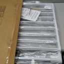 Babelio 29.7-46.5" No Bottom Bar Baby/Dog Gate for Stairs, House and Doorways, Auto Close Safety Pet Gates with Large Walk Thru Door, Hardware Mount, White