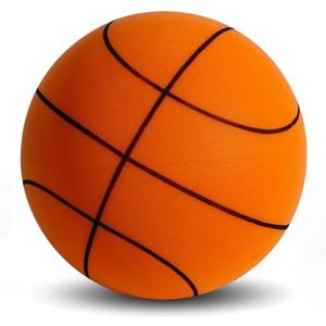 Silent Basketball Dribbling Indoor, Dribble Dream Silent Basketball, Foam Basketball Indoor Training Quiet Ball Gift for Youth Kids (Orange)