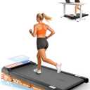 Walking Pad with Incline 10% & Decline -4%, Under Desk Treadmill for Office, Portable Treadmills, Compact Treadmill for Small Space, 265lbs Capacity, Remote Control, Led Display