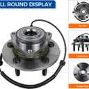 PAROD 515113 Pair Front Wheel Bearing & Hub Assembly Compatible with 2006 2007 2008 Dodge Ram 1500 w/ABS 5Lugs