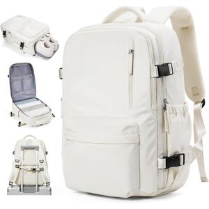 VECAVE Carry On Backpack for Women, Airline Approved Large Travel Backpack Flight Approved, Waterproof 14 Inch Laptop Backpack Business Work Backpacks Bag Men Mochila De Viaje Beige.