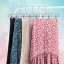 Hanger Central Premium 14 Inch Clear Pants Hangers with Adjustable Clips - 12 Pack Space-Saving Skirt Hangers - Non-Slip Heavy Duty Plastic Closet Organizers with 360 Swivel Hook