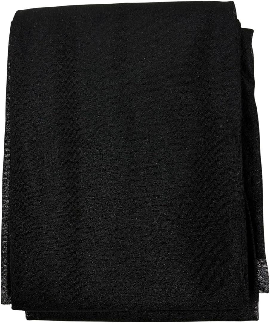Fusible No Show Mesh Stabilizer Backing 59" x 1 Yard - Invisible Black Medium Weight 1.8oz