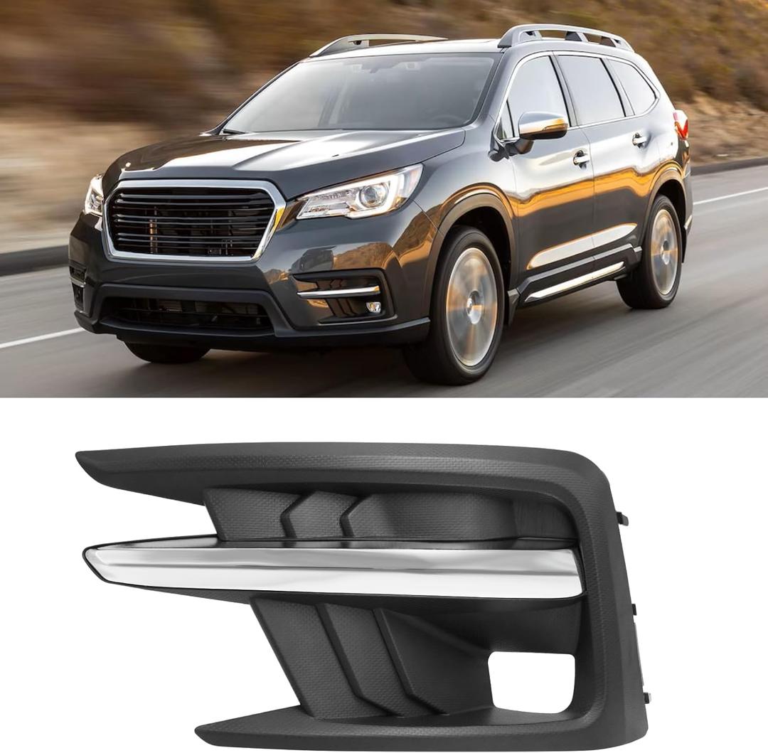 TTCR-II Compatible with 2019-2022 Subaru Ascent Front Bumper Fog Light Cover SU1038134 57731XC09A, for 2019-2022 Subaru Ascent Fog Lamp Bezel Crome Trim Left Driver Side Replacement
