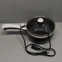 Dezin Hot Pot Electric Upgraded, Non-Stick Saut Pan, Rapid Noodles Electric Pot, 1.5L Mini Portable Hot Pot for Steak, Egg, Fried Rice, Ramen, Oatmeal, Soup with Power Adjustment (Black)