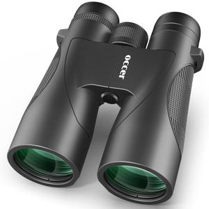 occer 12x50 Binoculars for Adults High Powered - HD Bird Watching Binocular for Hunting with Clear Vision - Easy Focus Binoculars with Long Range for Hiking Travel Cruise Trip Concert Stargazing (Black)