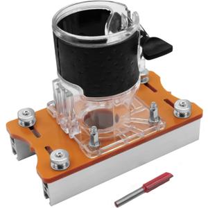 2 in 1 Invisible Fastener Slotting Bracket, Woodworking Router Base, Mortising Jig, Wood Trimmer Router Tool, Slotted Base & Fastening Bracket for 65mm Fixed Trimming Machine
