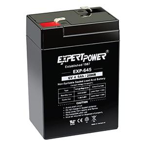 ExpertPower 6 Volt 4.5 Amp Rechargeable Battery (EXP645) Black
