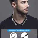 Neckband Bluetooth Headphone,Bluetooth 5.3 Retractable Headphones with IPX5 Sweatproof & Vibration Calls for Running, Gym