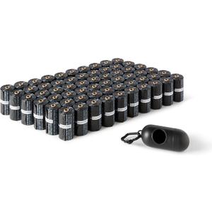 Amazon Basics Dog Poop Bags with Dispenser, 900 Count, Enhanced for Guaranteed Leakproof, Unscented, Includes Leash Clip
