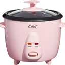 COOK WITH COLOR 6 Cup Rice Cooker 300W - Effortless Cooking and Perfectly, Cooks 3 Cups of Raw Rice for 6 Cups of Cooked Rice, Pink