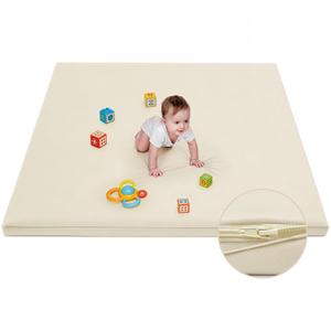 Waterproof Baby Play Mat for Floor Memory Foam 74 * 50 Cushion Playpen Playmat Tummy Time Crawling Mat Nursery Rug Thick Pad Create Soft & Safe Area for Infants,Toddler,Kids,Beige