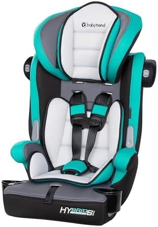 Baby Trend Hybrid SI 3-in-1 Combination Booster Seat, Hoboken Teal – Side-Impact Protection, 3-Stage Growth Design, Adjustable Headrest, Cushioned Comfort