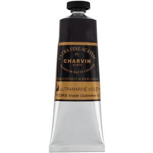 Charvin Extra Fine Professional Acrylic Paint - Ultramarine Violet, 60ml Tube, Triple-Milled, Lightfast Pigments, Open Stock Artist Acrylic Paints in Nature-Inspired Hues (2.02 Fl Oz (Pack of 1))