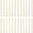 24 Pcs Flameless Taper Candles Bulk LED Taper Candles Sticks Battery Operated for Christmas Birthday Wedding Party Church Table Decoration (Ivory, Roman Column)