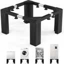 Full Size Laundry Pedestal 12" Height Washer and Dryer Pedestals , Universal Fit 1100lbs Capacity Adjustable Washing Machine Stand, Dryer Base Platform Heavy Duty Mini Fridge Stand(Matte Black)