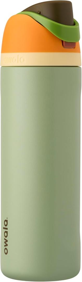 Owala FreeSip Insulated Stainless Steel Water Bottle with Straw, BPA-Free Sports Water Bottle, Great for Travel, 24 Oz, Camo Cool