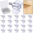 3 Millimeters or 1/8 Inch Shelf Support PegSupport Cabinet Shelf PinsClear Plastic Replacement Peg Cabinet Shelf Supports Pins Shelf Holder Locking Pins (20 Pieces)