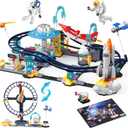 2 in 1 Space Roller Coaster Building Set for Kids 6+, 788PCS STEM Astronaut & Spaceship Toy, Creative Space Station Construction Kit, Birthday for Boys Girls Ages 6-12