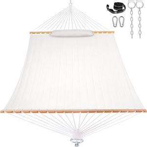 Lazy Daze 12 FT Sunbrella Quilted Hammock, Non-Fading Double Hammock
