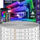 300ft Outdoor LED Strip Lights Waterproof,IP68 Outside Led Light Strips Waterproof with Bluetooth App Remote Control,Music Sync RGB Exterior Led Rope Lights,for Balcony,Deck,Roof,Garden,Pool (300FT)