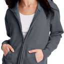 Hanes, Ecosmart Fleece Full Hoodie, Zip-up Hooded Sweatshirt for Women (X-Large, Slate Heather)