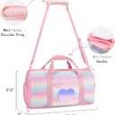 mibasies Dance Bag for Girls Duffle Bag Kids Overnight Travel Sleepover Bags with Shoes Compartment Large