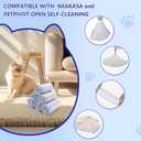 120 Count Cat Litter Box Bags for Neakasa and PetPivot Open Self-Cleaning Cat Litter Boxes, Extra Thick Heavy Duty Liners Replacement, Unscented, 27" x 13", Holds 22 lbs