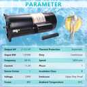 USQ1252 2.5HP Pool Pump Motor Compatible with Century A.O. Smith Hayward Super PumpSuper IIMax - floHayward Northstar Pump Round Flange Pool Motor Single Speed 48Y Frame, 230V