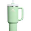 STANLEY Quencher H2.0 Tumbler with Handle and Straw 40 oz | Flowstate 3-Position Lid | Cup Holder Compatible for Travel | Insulated Stainless Steel Cup | BPA-Free | Pistachio