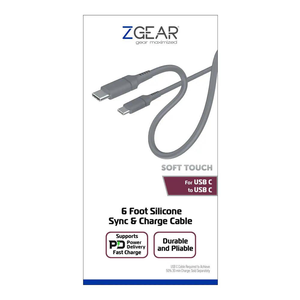 Zgear 6 Foot Silicone Rubber Sync&Charge Cable