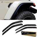Front & Rear Fender Flares Extensions Set for 2020-2026 Jeep Wrangler Gladiator JT Mojave & Rubicon (Fit for JT High Fender)