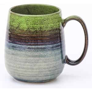 Large Coffee Mugs, Extra Large Ceramic Coffee Mug, 23 oz Handmade Pottery Mug, Big Tea Cups with Handle for Office and Home, Dishwasher and Microwave Safe (Light Green)
