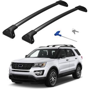 Roof Rack Cross Bars 300lbs Compatible with Ford Explorer 2016 2017 2018 2019 Limited/XLT/Sport/Platinum Heavy Duty Aluminum Lockable Roof Rails Crossbars Rooftop Cargo Carrier Luggage