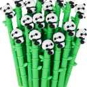 20 Pcs Panda Pens, Cartoon Panda Bamboo Pens Set for Kids Girls, Kawaii Gel Pens 0.5mm Black Ink Ballpoint Pens for School Office Supplies