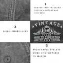 Cotton Baseball Cap Retro Adjustable Dad Hats Birthday Gifts for Men and Women (One Size, 40th)