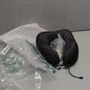 MLVOC Neck Pillow for Traveling, Upgraded 100% Pure Memory Foam Travel Neck Pillow for Airplane Flight Sleep, Breathable & Machine Washable Cover, Travel Kit with 3D Eye Mask, Earplugs & Bag, Black