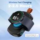 for Samsung Galaxy Watch Charger,1800mAh Portable Charger for Samsung Galaxy Watch 8/8 Classic/7/Ultra/6/6 Classic/5/5 Pro/4/3,Active 2/1,Wireless Magnetic (Black)