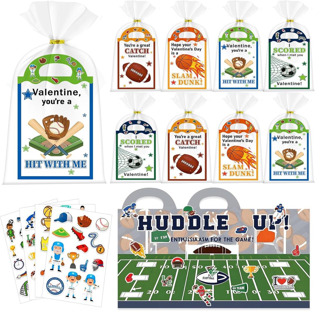 2 x iRugosa hapfyer 24 Pack Reusable Sticker Book Valentines Day Gifts for Kids, Mini Valentines Stickers Goodie Bag Stuffers, Activities Sticker Books Travel Toys Toddler Classroom Gifts